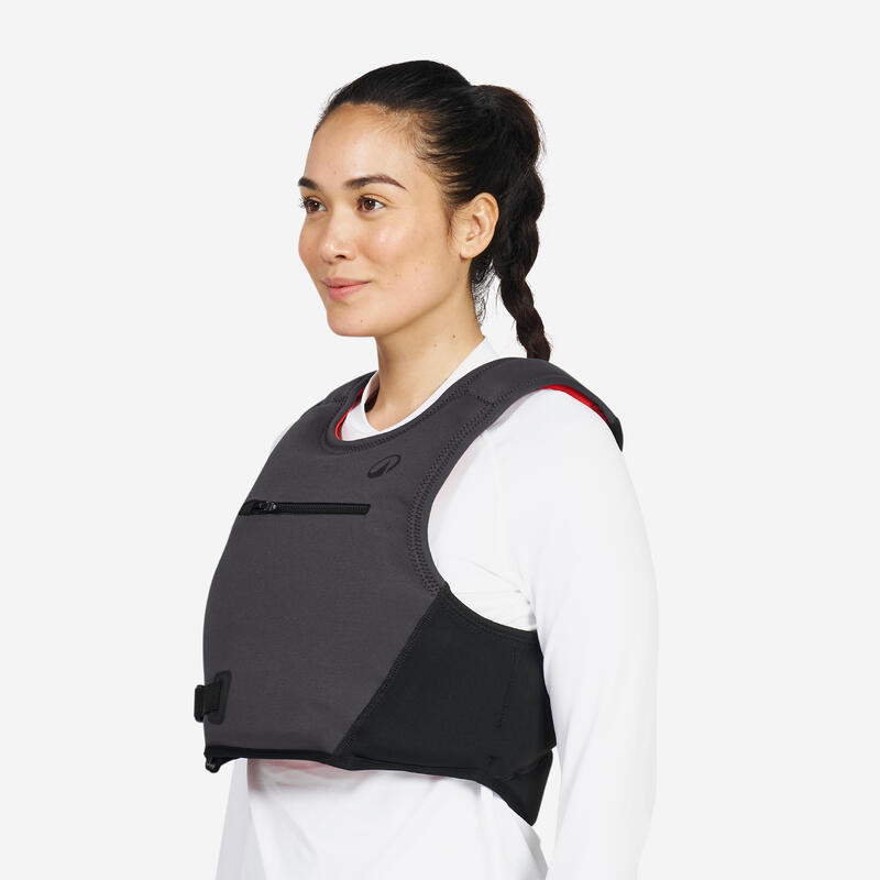 Gilet d'impact et d'aide à la flottabilité 50N court - 500 noir