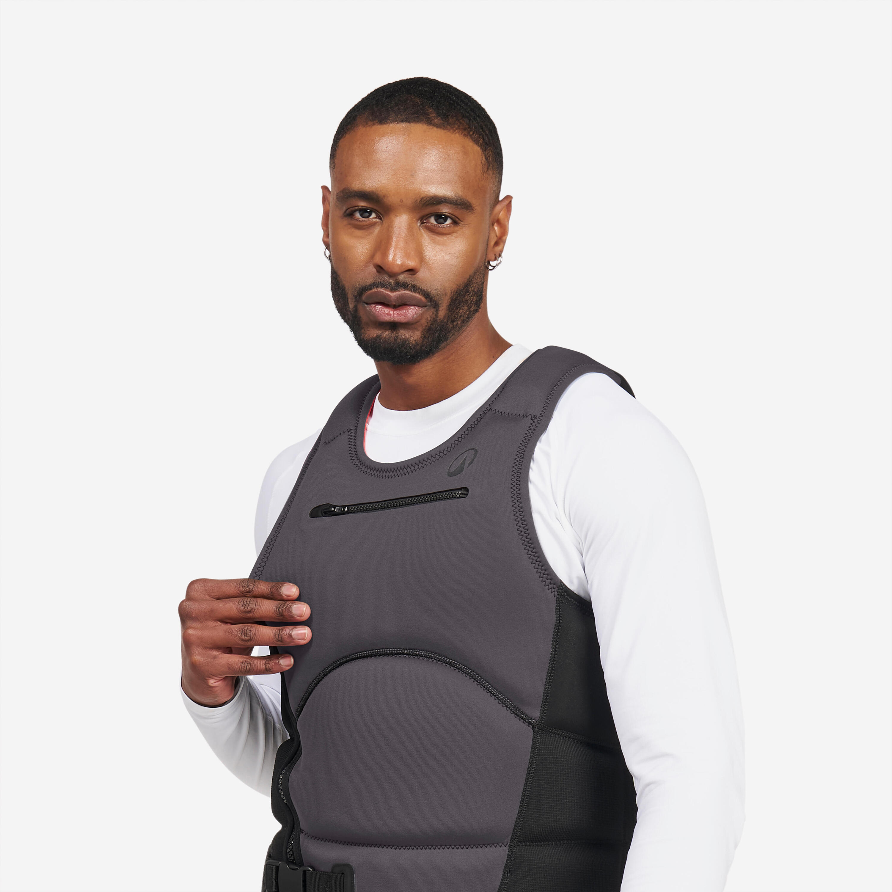 Prallschutz- und Auftriebsweste 50 N lang Herren 500 schwarz 8/13