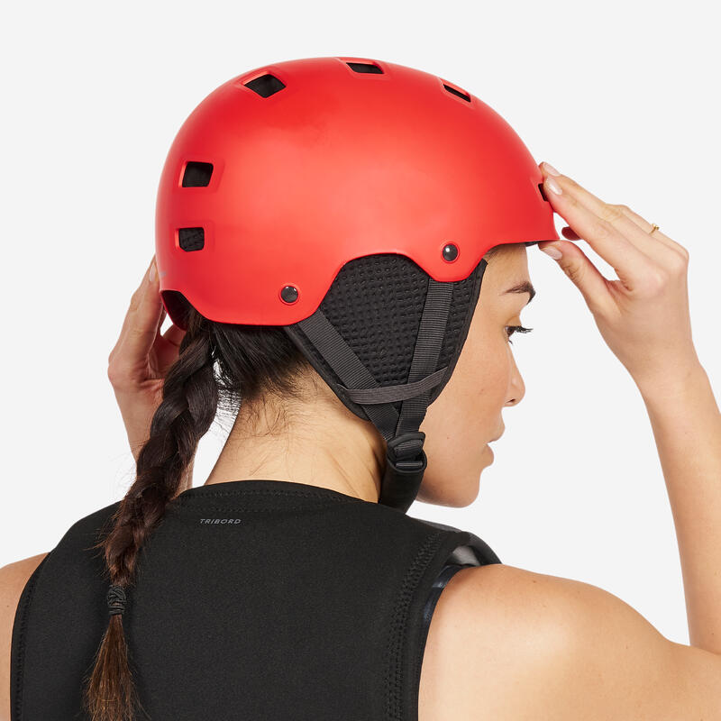 Casque de sports d'eau, kitesurf, wingfoil, wakeboard Adulte - 100 rouge