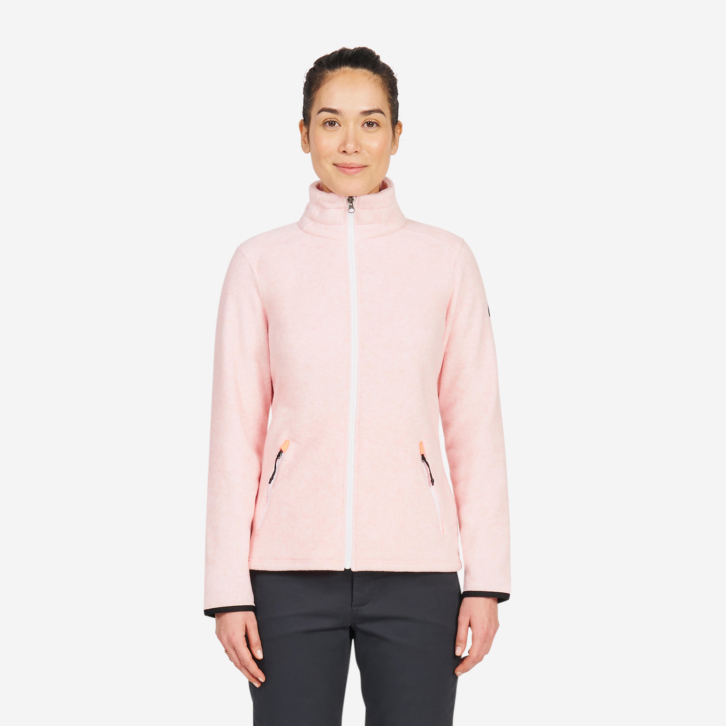 TRIBORD Warm fleecevest voor zeilen voor dames Sailing 100 lichtroze
