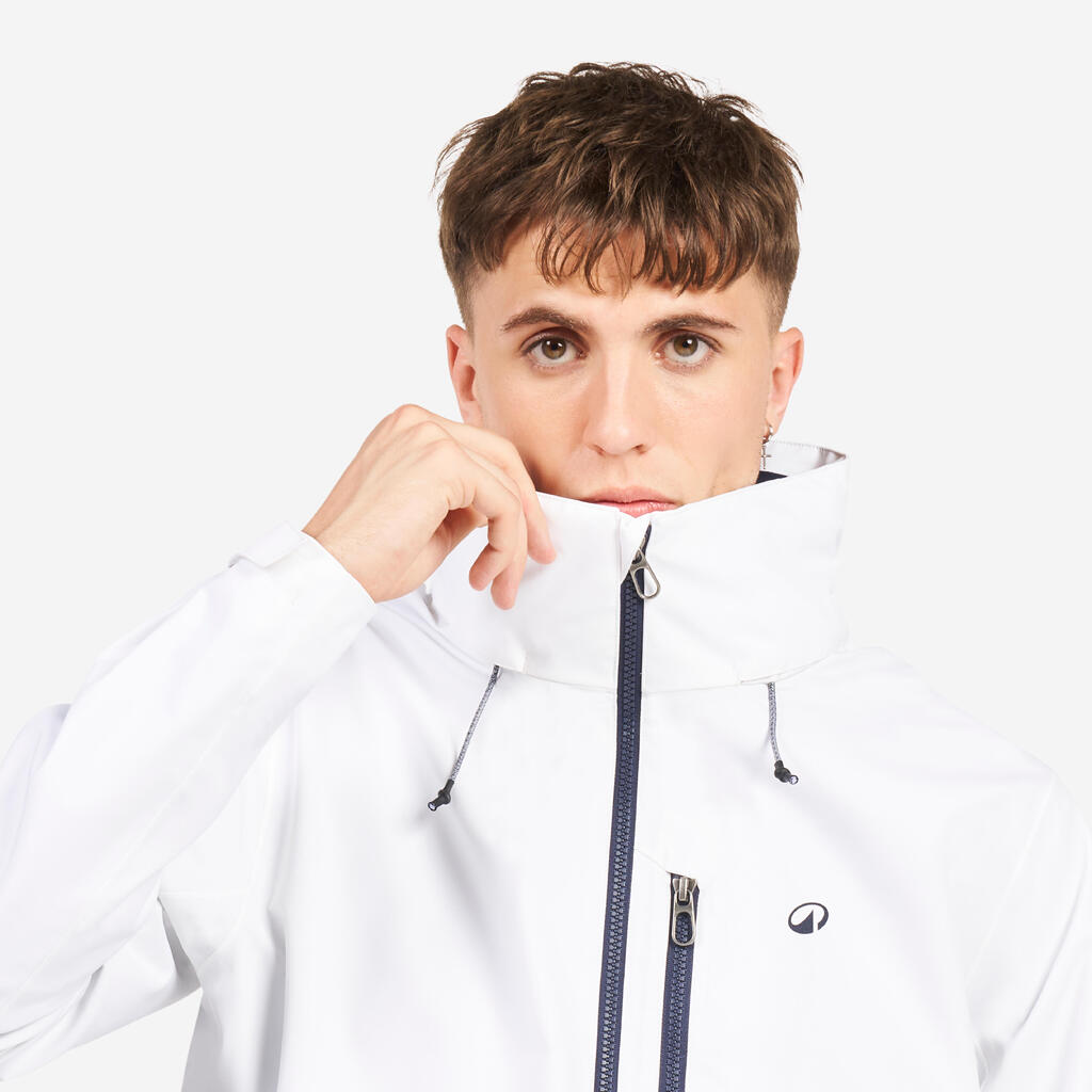 Chamarra de vela impermeable blanca para hombre Sailing 300
