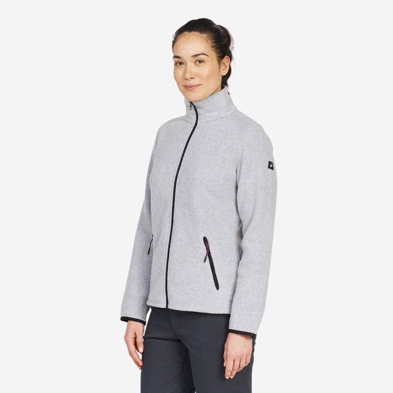 Polar Quente de Vela Mulher SAILING 100 Cinza mesclado