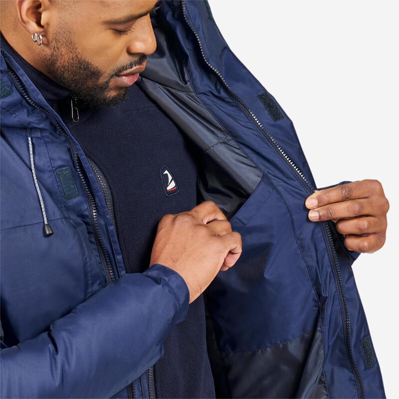 Veste de voile chaude imperméable Homme 100 Bleu marine TRIBORD