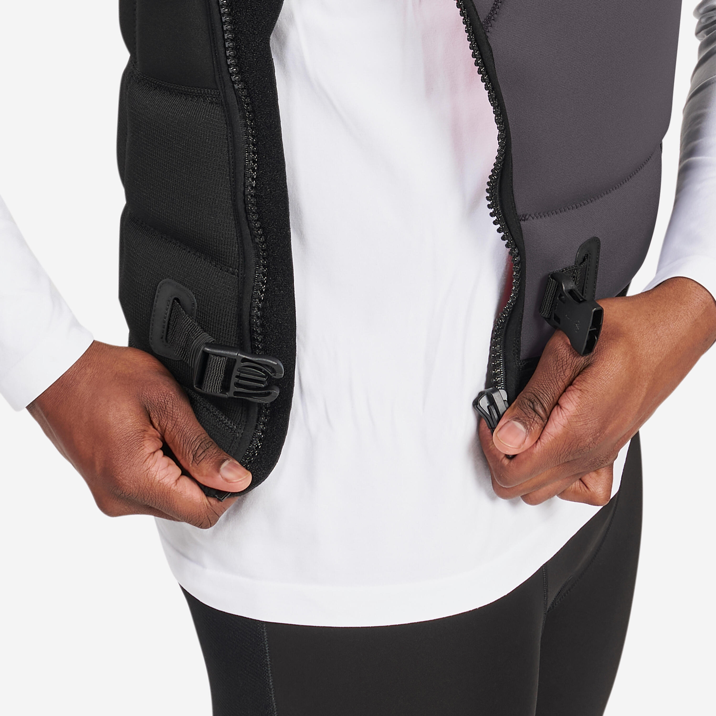 Prallschutz- und Auftriebsweste 50 N lang Herren 500 schwarz 12/13