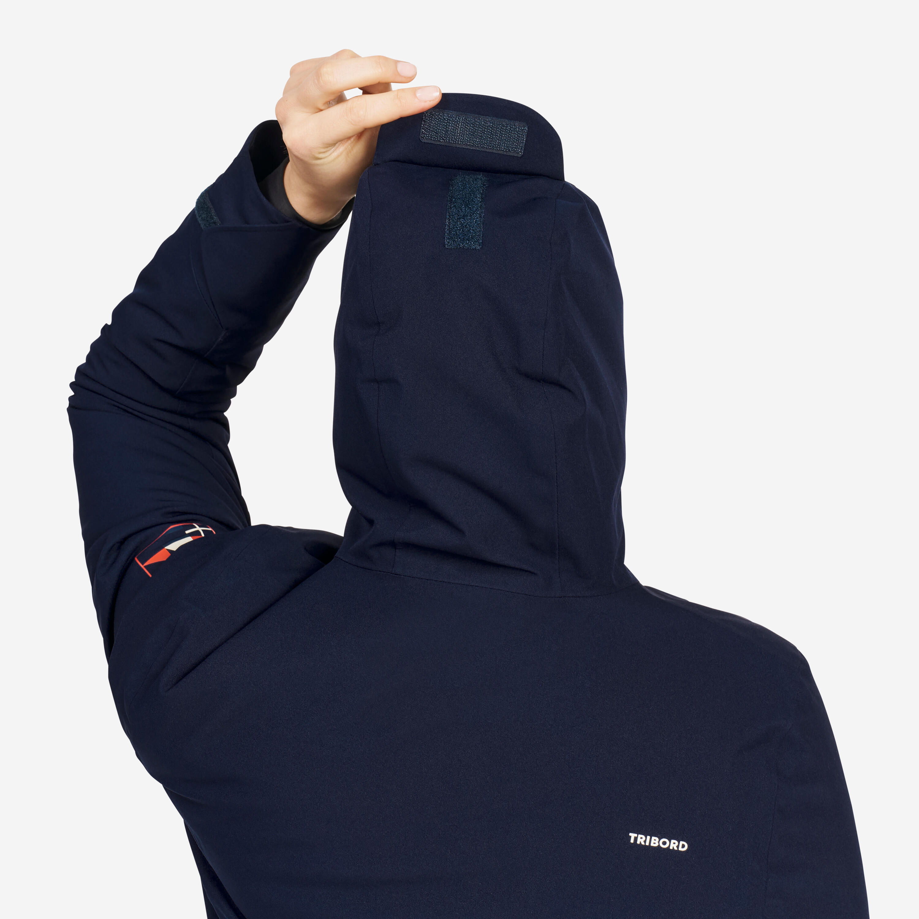Veste de voile chaude et longue imperméable Femme - 500 bleu marine 4/11