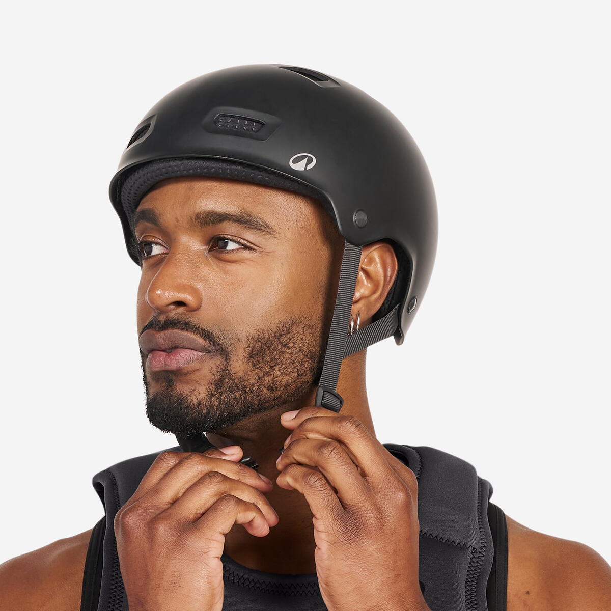 Casque de sports d'eau, kitesurf, wingfoil, wakeboard Adulte - 100 noir