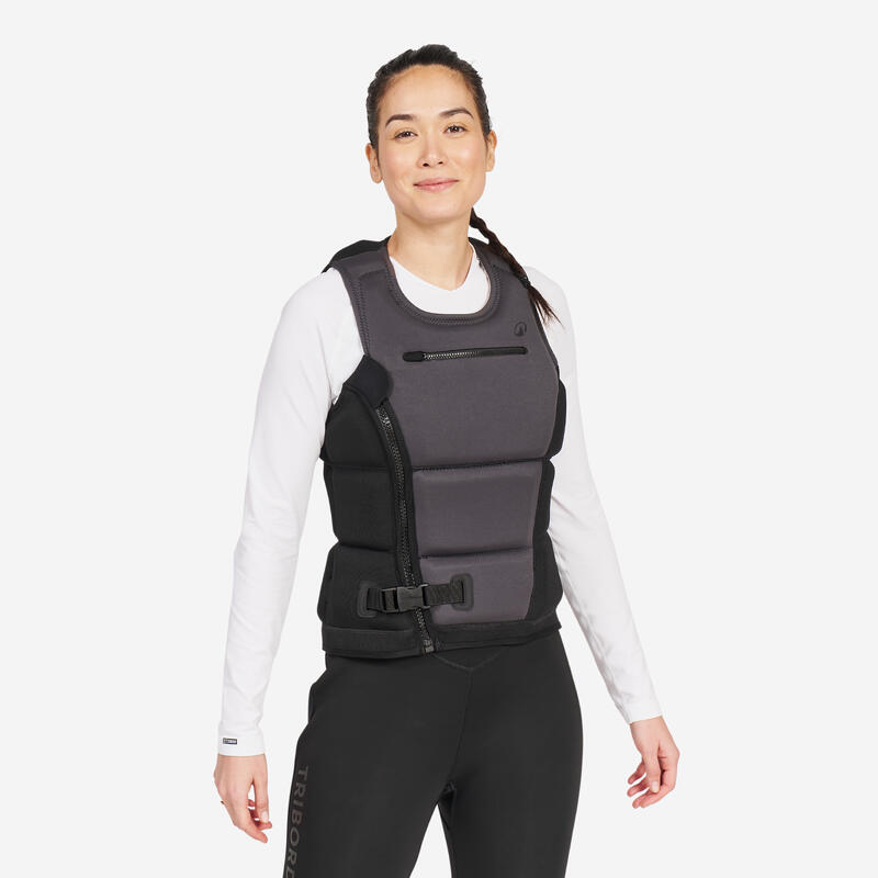Gilet d'impact et d'aide à la flottabilité 50N long Femme - 500 noir