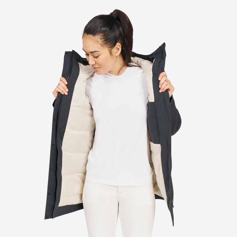 Veste chaude imperméable Voile coupe-vent Femme - SAILING 500 Gris foncé