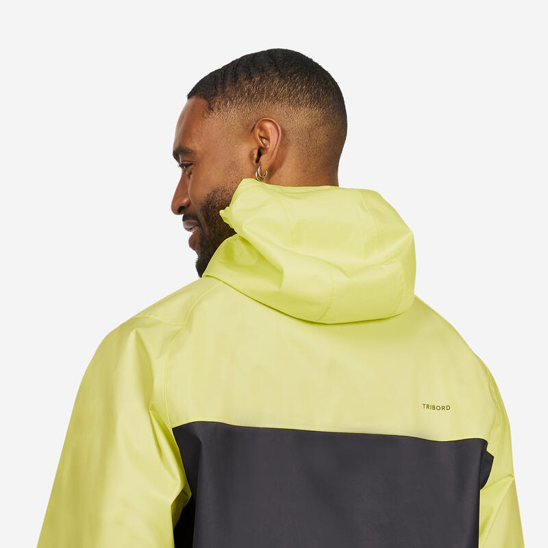 Vareuse coupe-vent de voile et kayak Adulte - 100 jaune citron gris