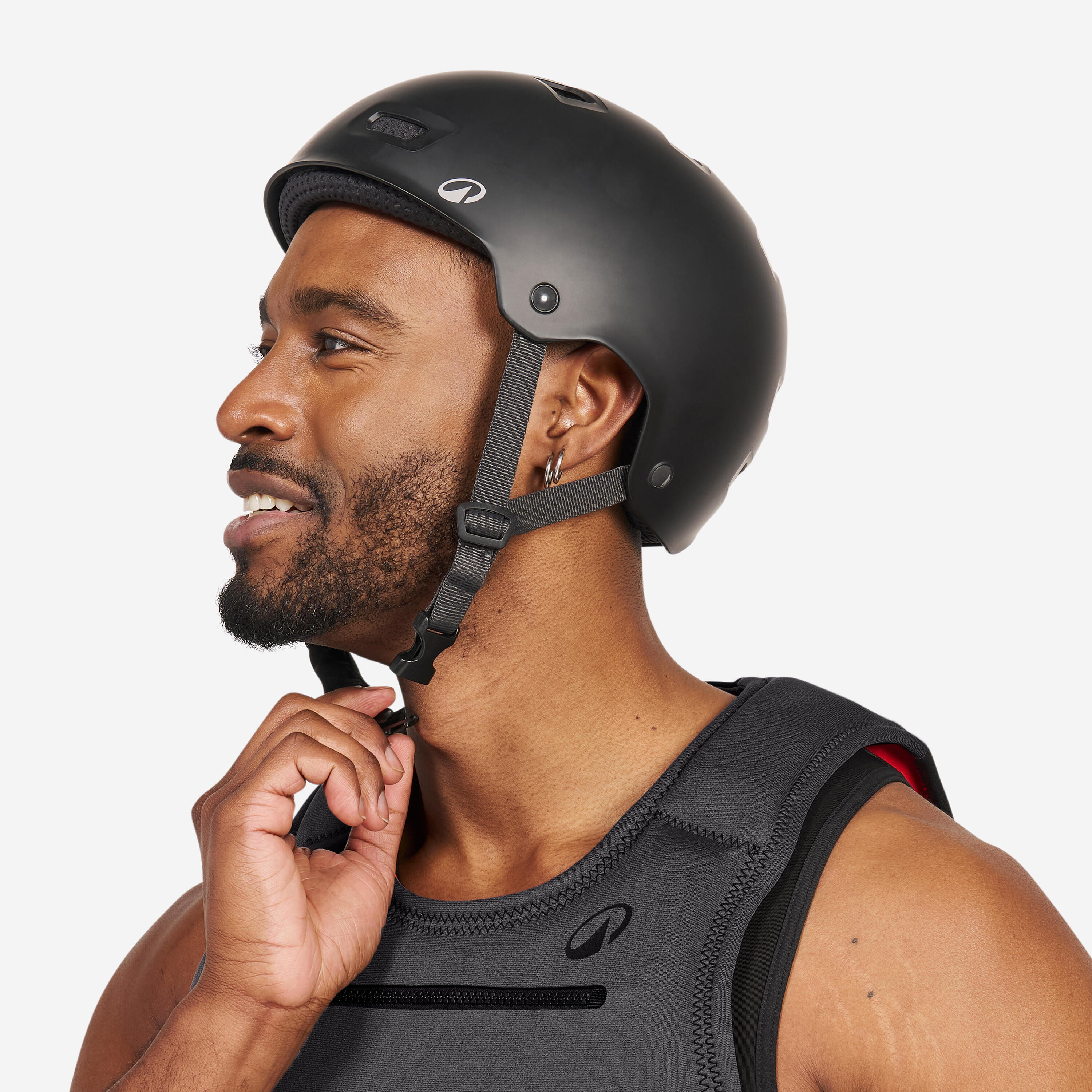 Adult water sports helmet, kitesurf, wingfoil, wakeboard - 100 black 3/13