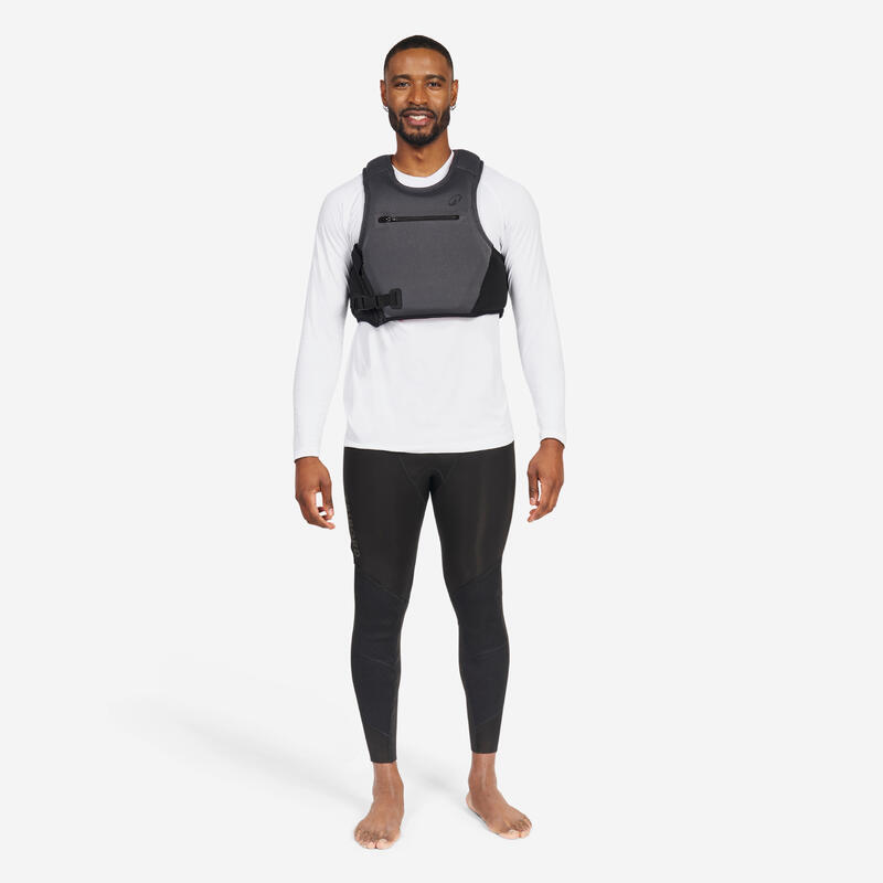 Yüzmeye Yardımcı Kısa Can Yeleği - 50N Siyah 500 - Yelkenli / Kano / Kitesurf