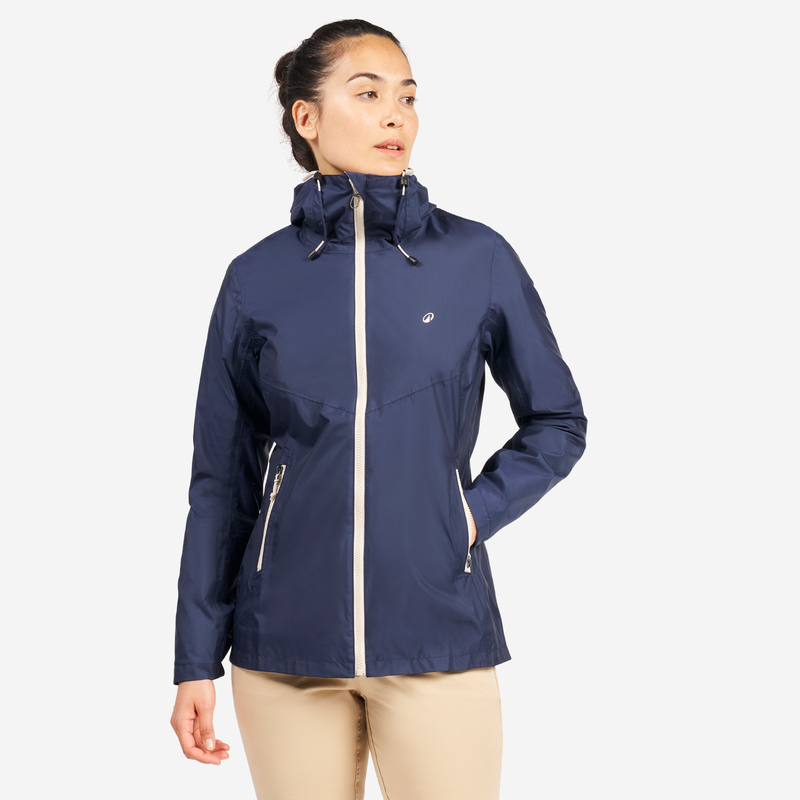Veste imperméable de voile veste de pluie sailing 100 femme bleu