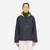 Veste imperméable coupe-vent de voile femme sailing 500 gris foncé capuche jaune