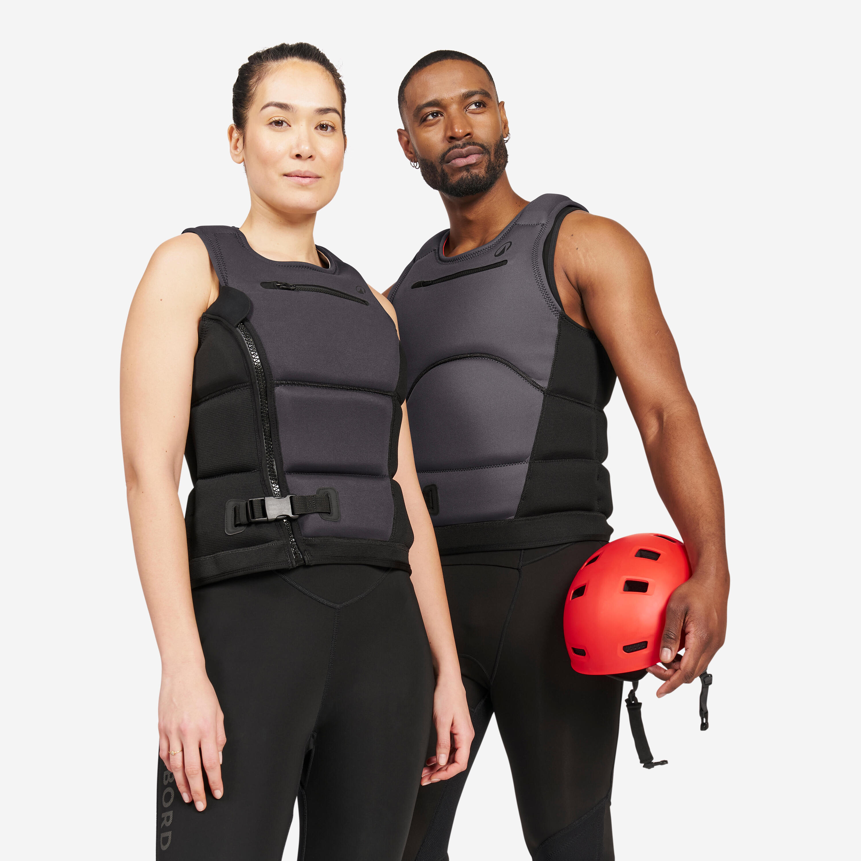 Capacete desportos aquáticos, kitesurf, wingfoil, wakeboard Adulto 100 vermelho 37/50