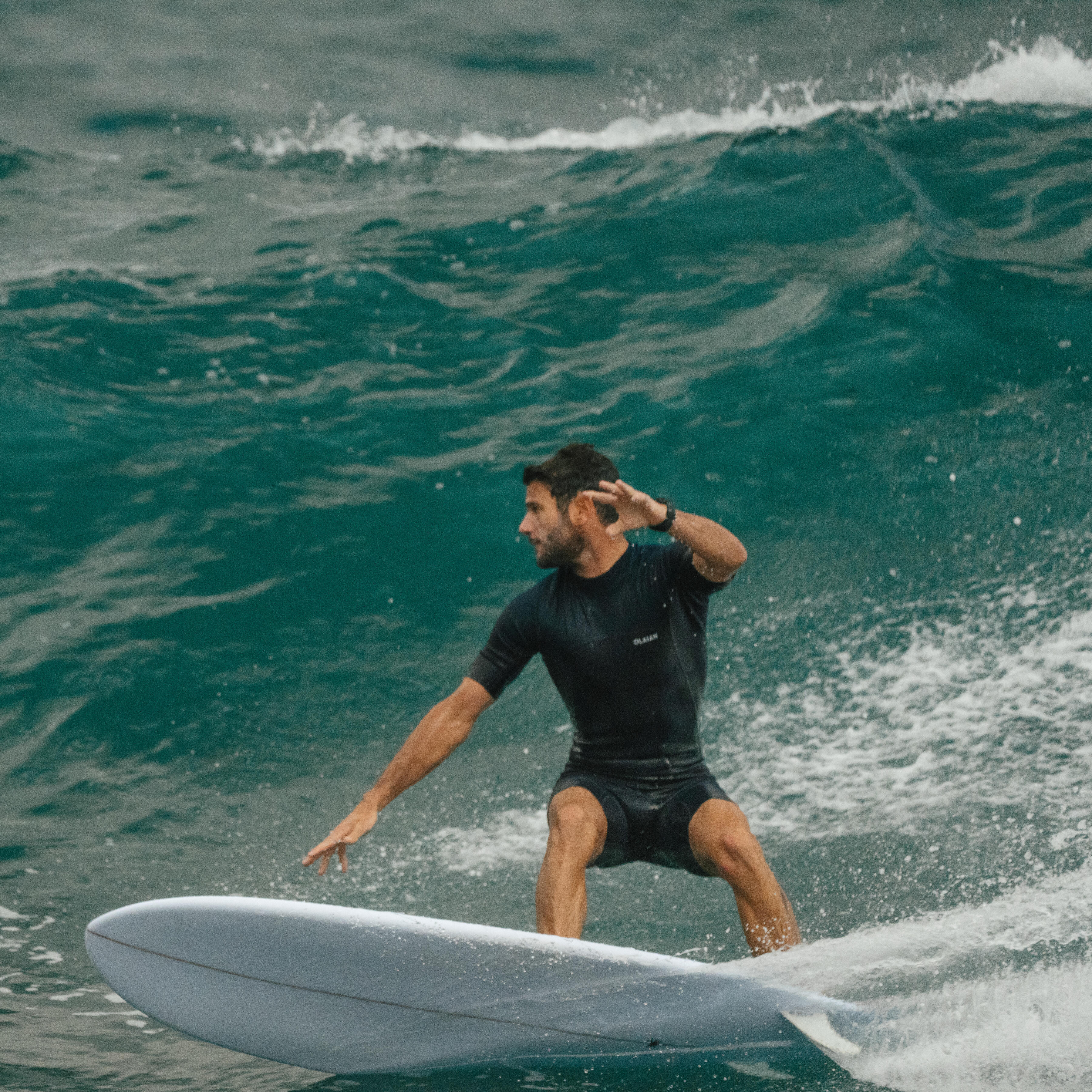 Men's Surfing Stretch Neoprene Shorty Wetsuit 500 -Blue