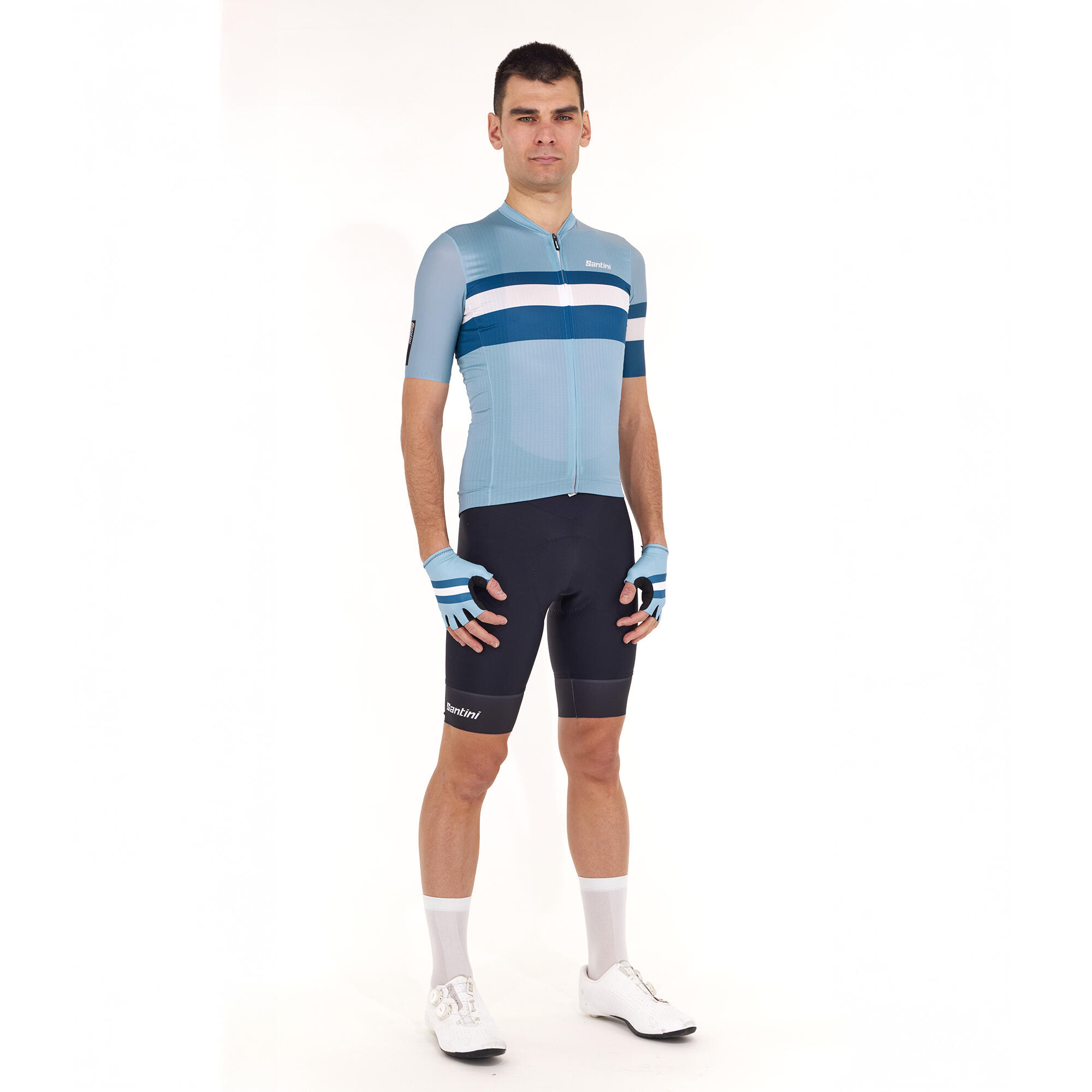 SANTINI Maglia Ciclismo Uomo Santini Race Premium Avio  Slim Fit