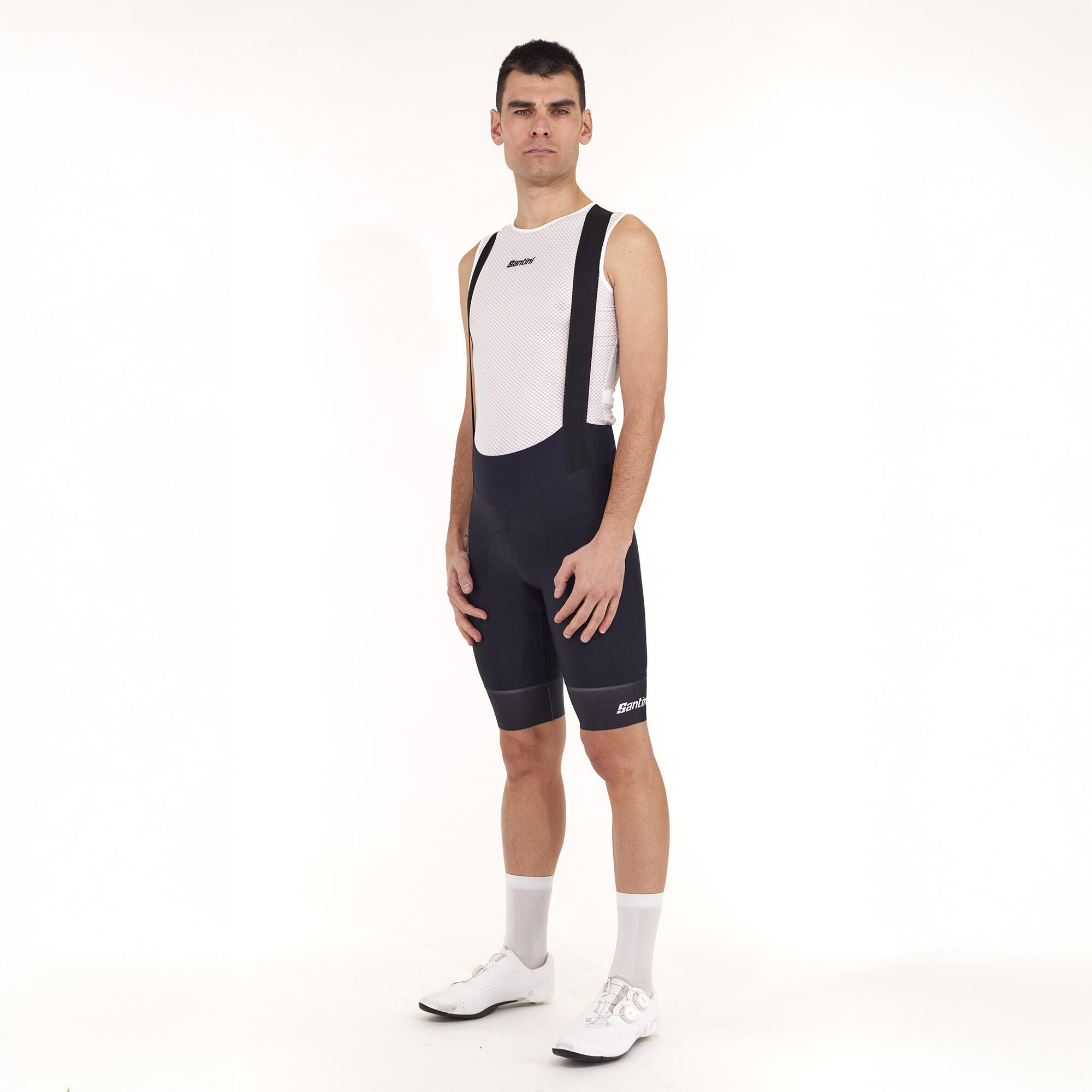 Salopette Ciclismo Estiva Santini Uomo Race Nera Fondello Endurance C3 3/10