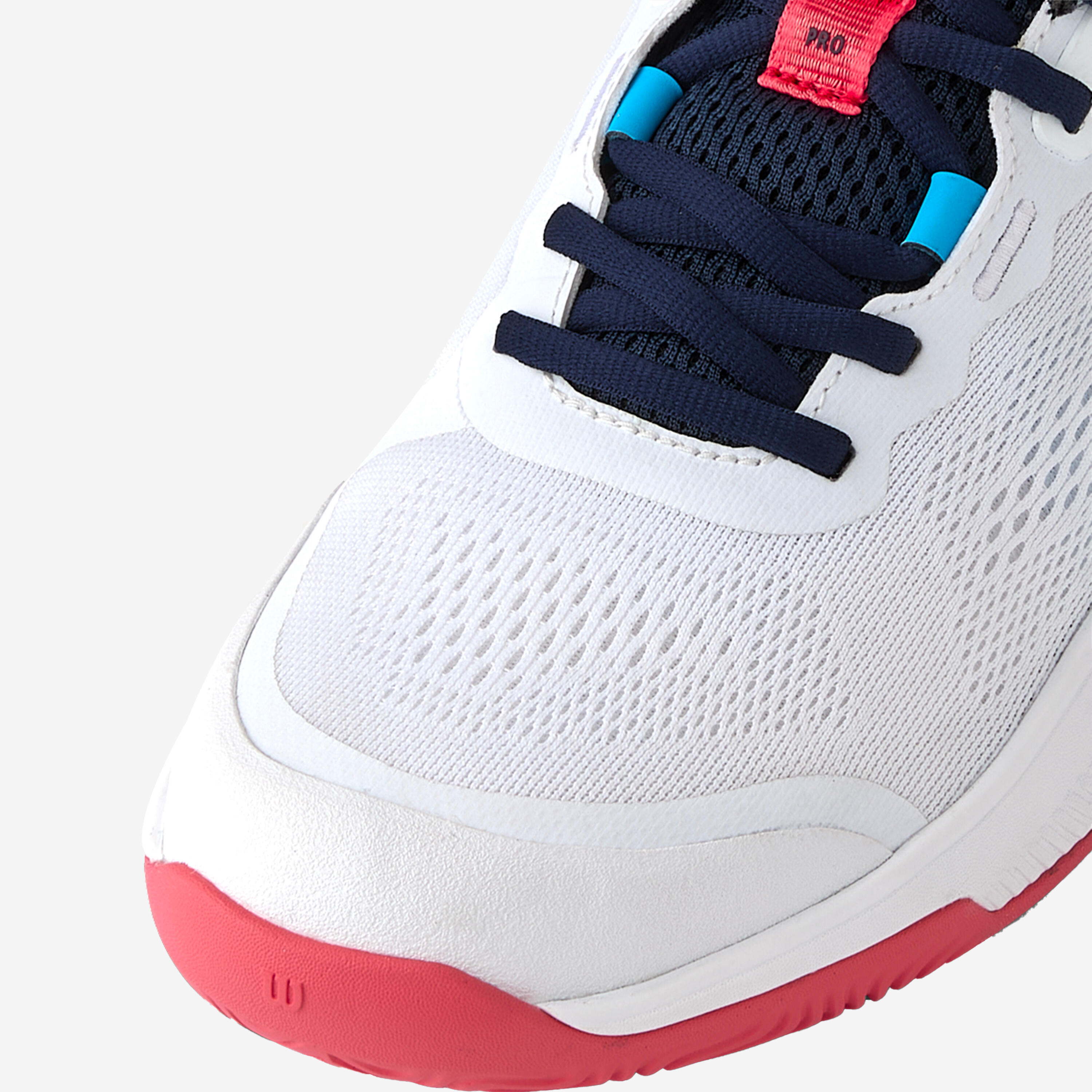 Multicourt tennisschoenen voor dames Intrigue Pro wit blauw roze 3/8