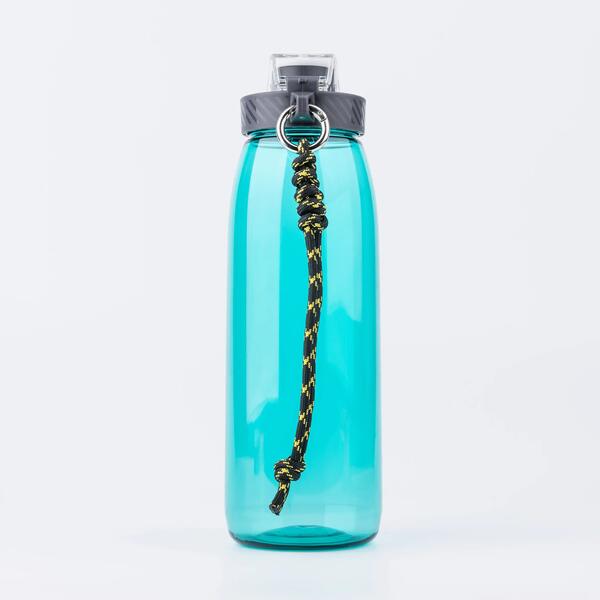 Green reusable one litre water bottle