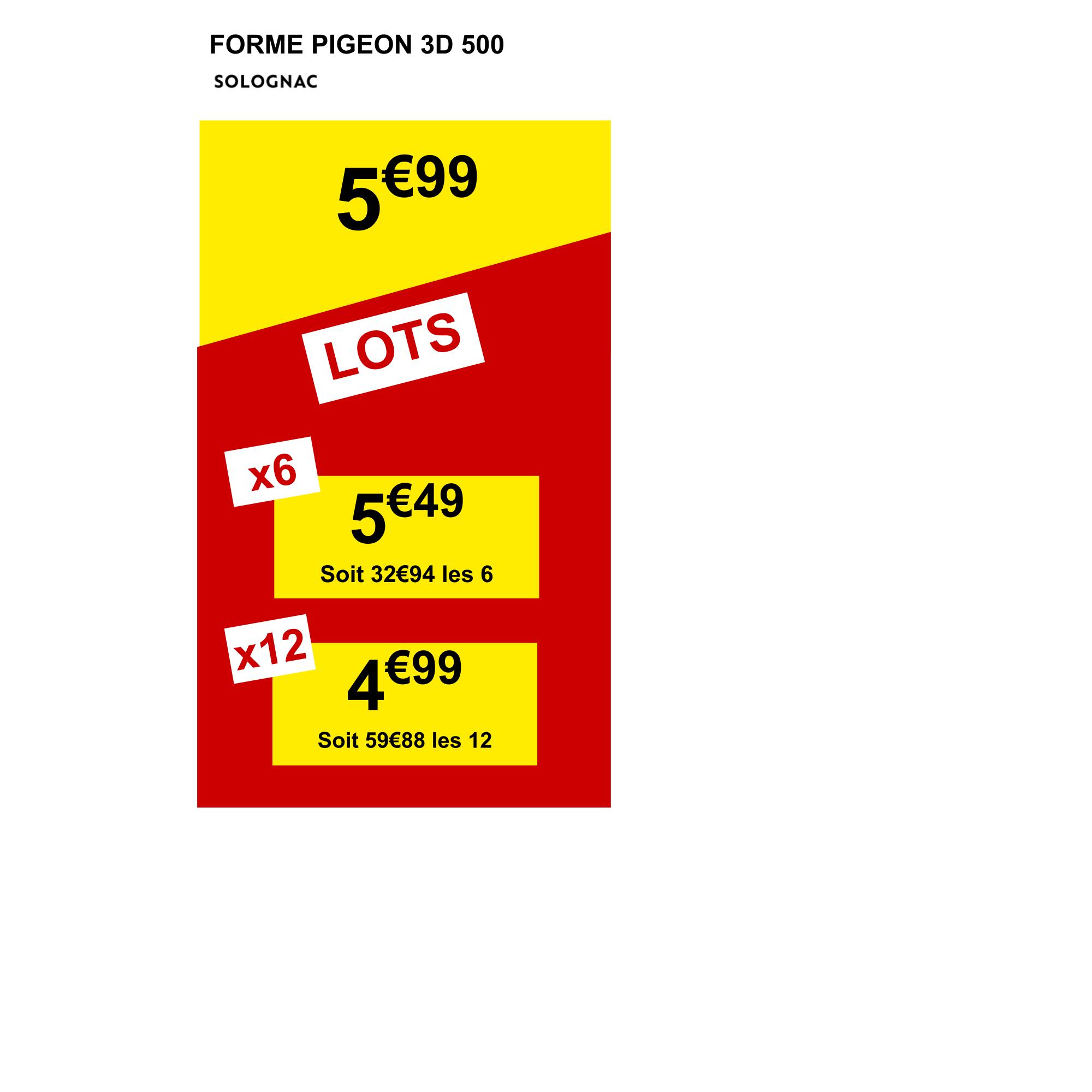 FORME PIGEON 3D 500 2/10