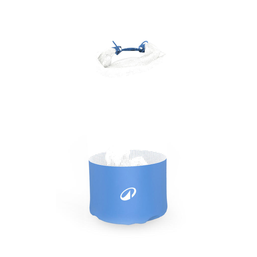 Waterproof bi-material tube bag 10L, green