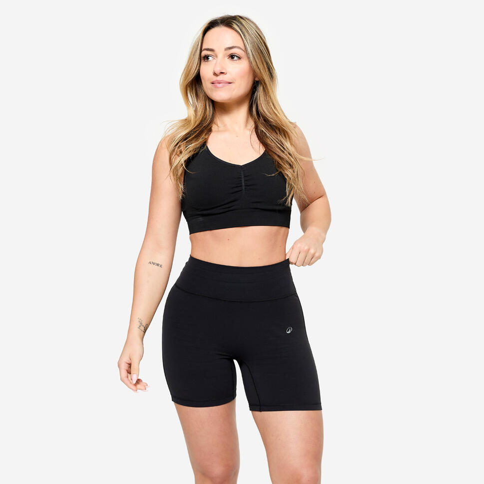 Spodenki do treningu siłowego damskie Domyos microshort