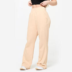 Pantalon jogging de musculation femme, beige