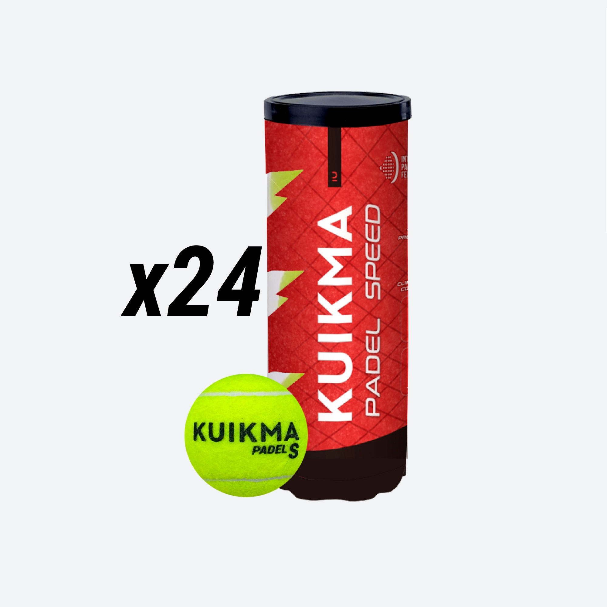 Carton 24 tubes de 3 balles de padel pressurisées- kuikma pb speed - Padel - KUIKMA- Clubs - Entreprises - Collectivités - Associations
