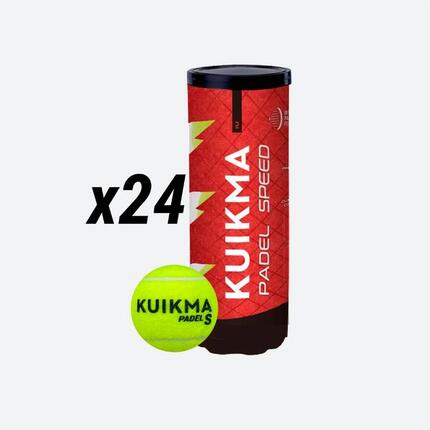 Carton 24 tubes de 3 balles de padel pressurisées- Kuikma PB Speed