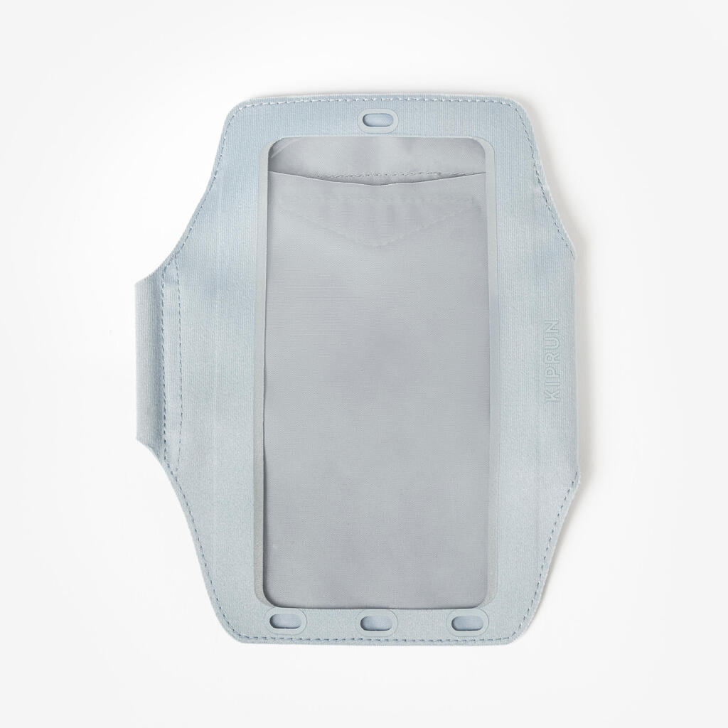 Brassard running smartphone grand téléphone, Kiprun gris