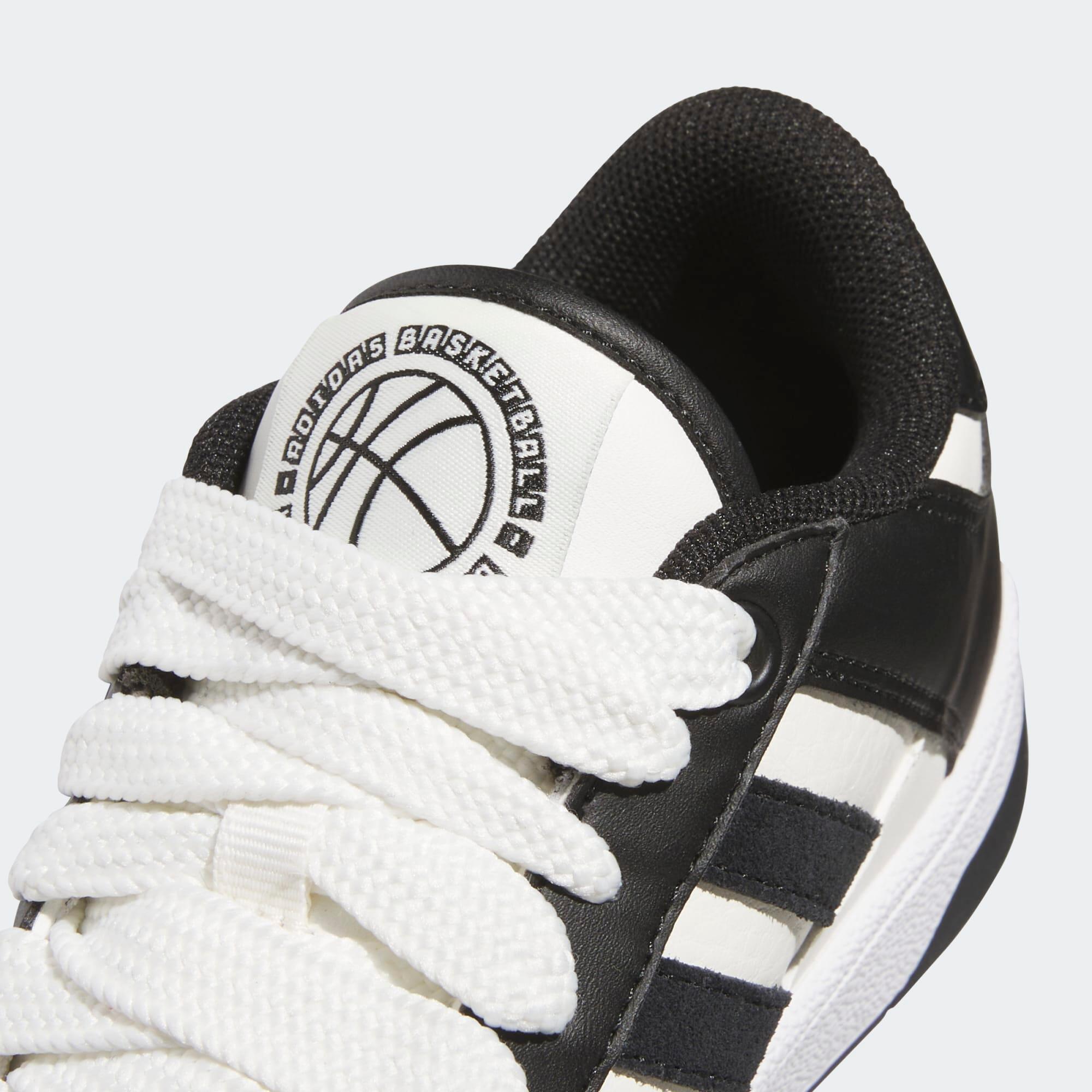 Scarpe da ginnastica ADIDAS bambino RAPID COURT LOW con lacci nere 6/15
