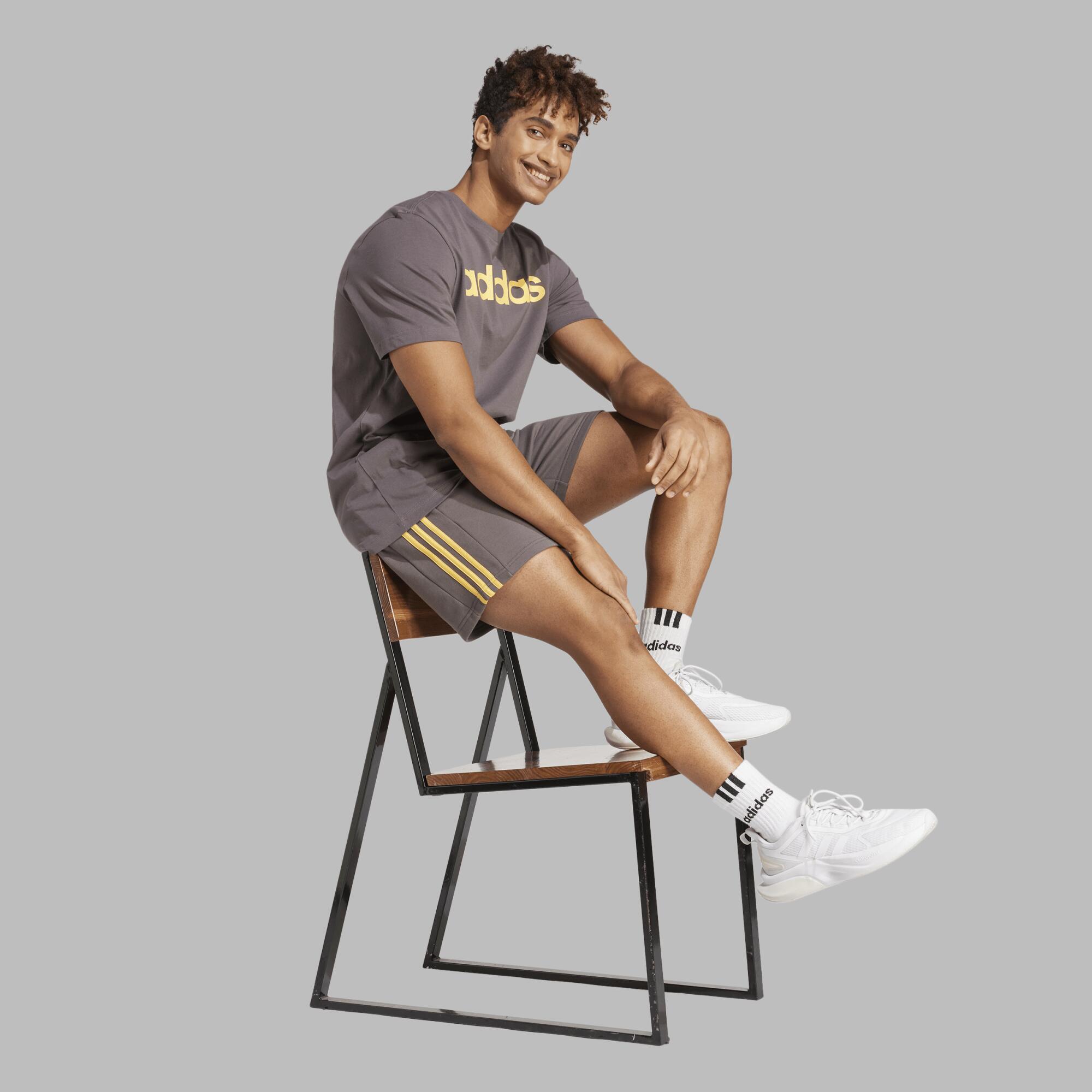 T-SHIRT DE FITNESS SOFT TRAINING ADIDAS HOMME GRIS 4/8