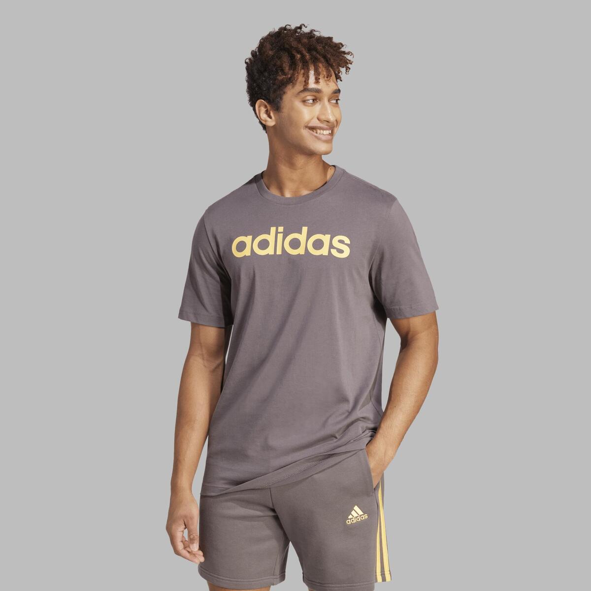 T-SHIRT DE FITNESS SOFT TRAINING ADIDAS HOMME GRIS