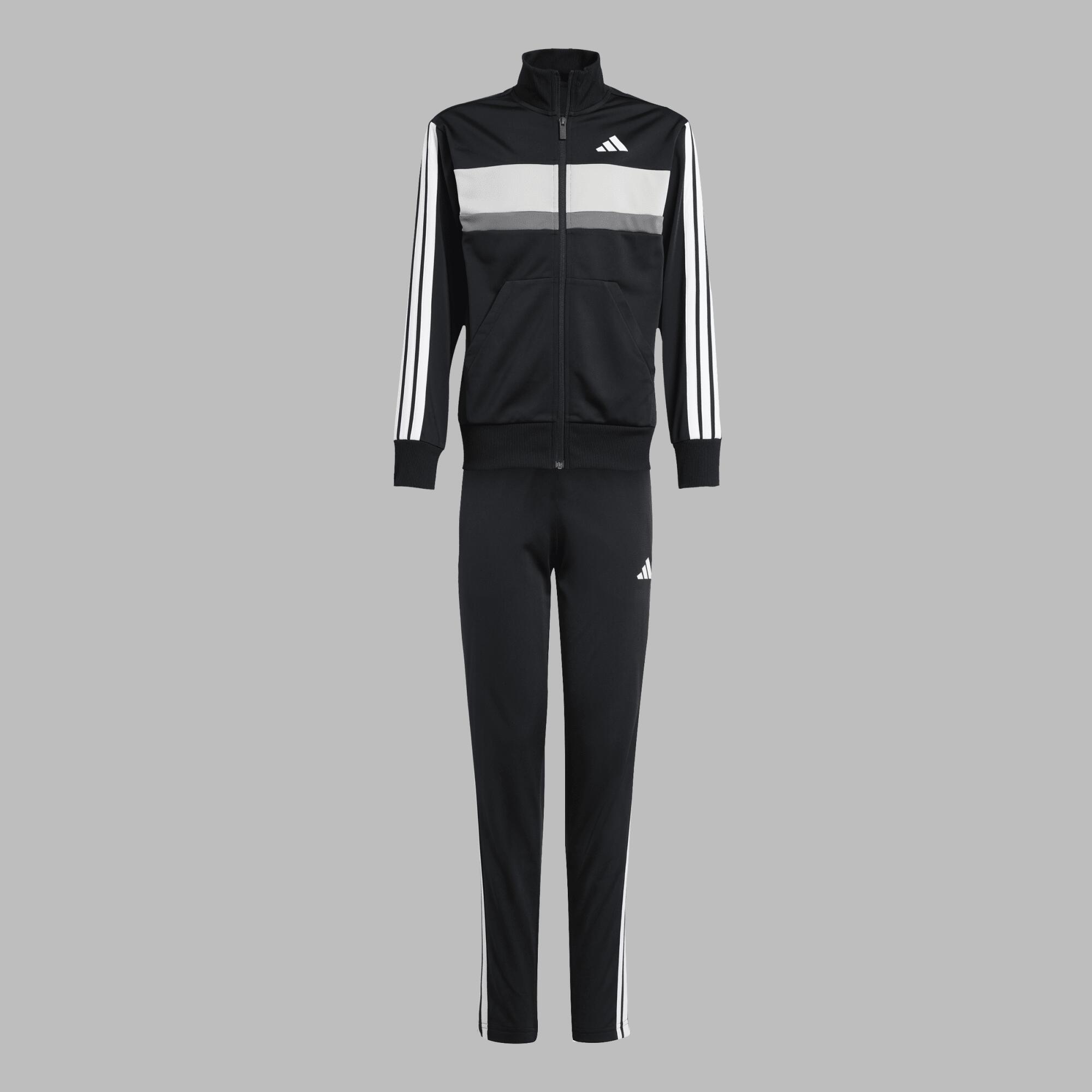 Tiberio Kinder-Trainingsanzug, Schwarz und Weiss 8/10