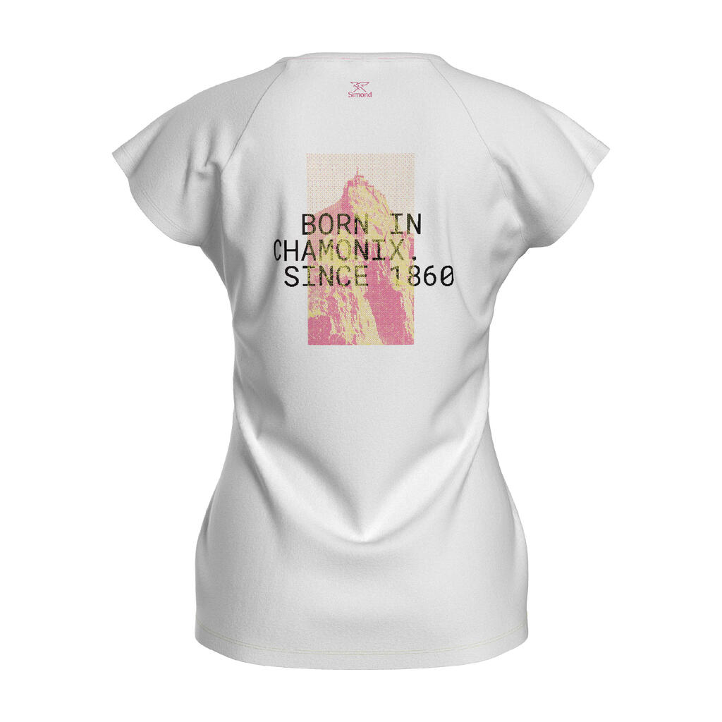 Γυναικείο Άνετο T-shirt Αναρρίχησης, Vertika Λευκό