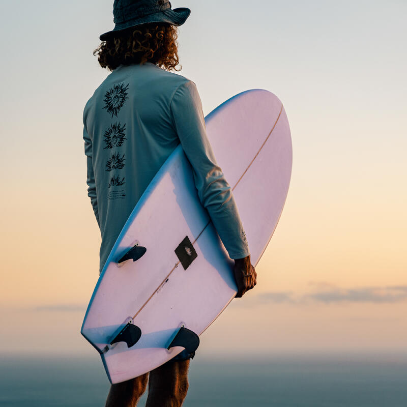 Planche shortboard petites vagues avec boitiers Futures sans ailerons - blanc