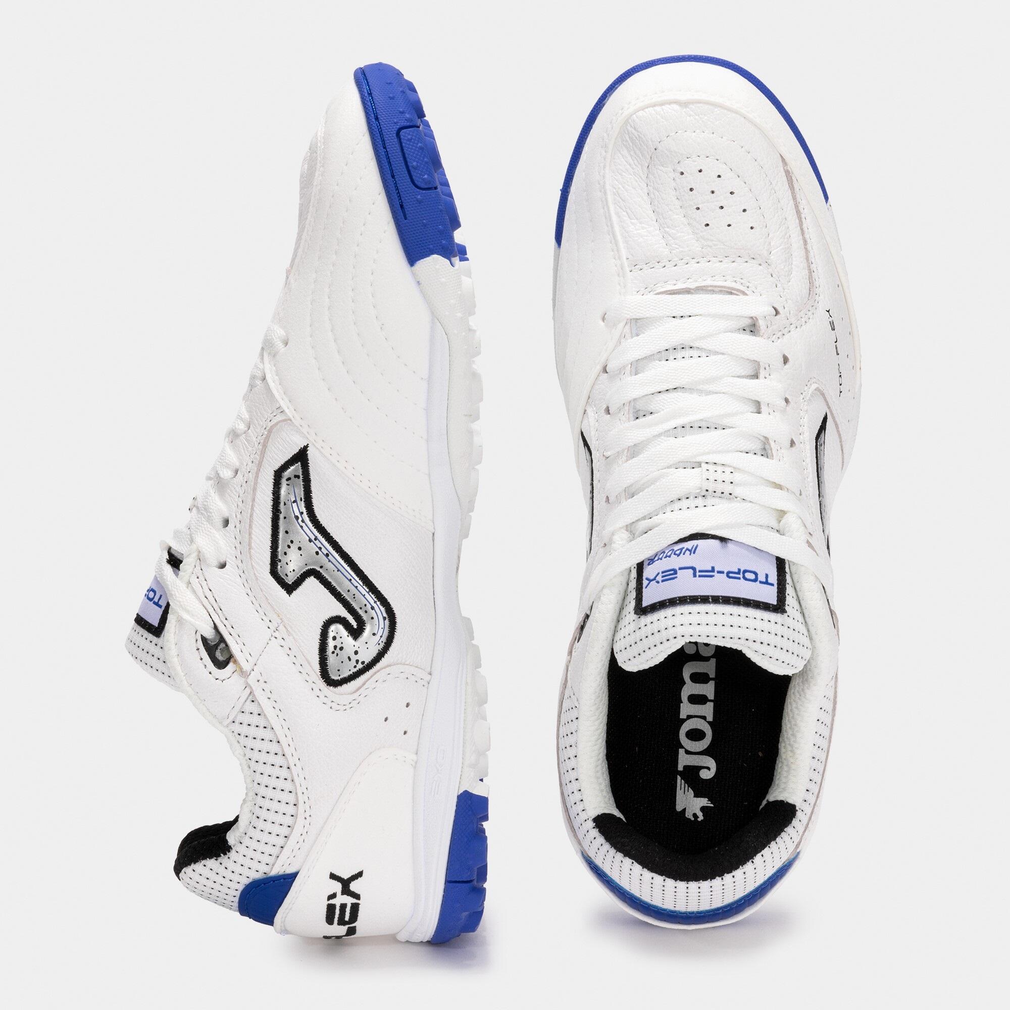 Second Hand - Scarpe calcetto adulto TOP FLEX bianche blu 4/5