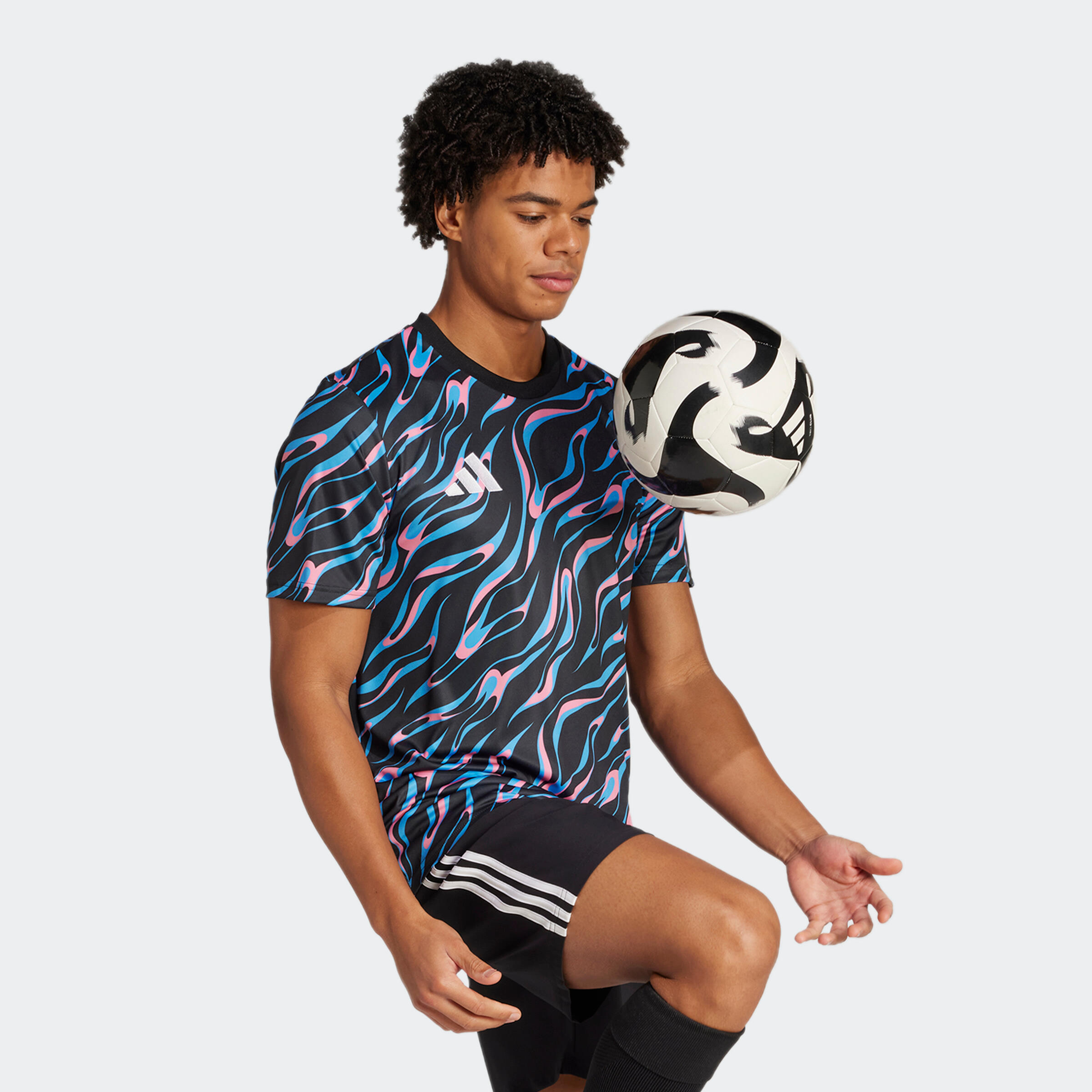 Camisola de Treino Futebol Adulto Azul/Rosa 4/7