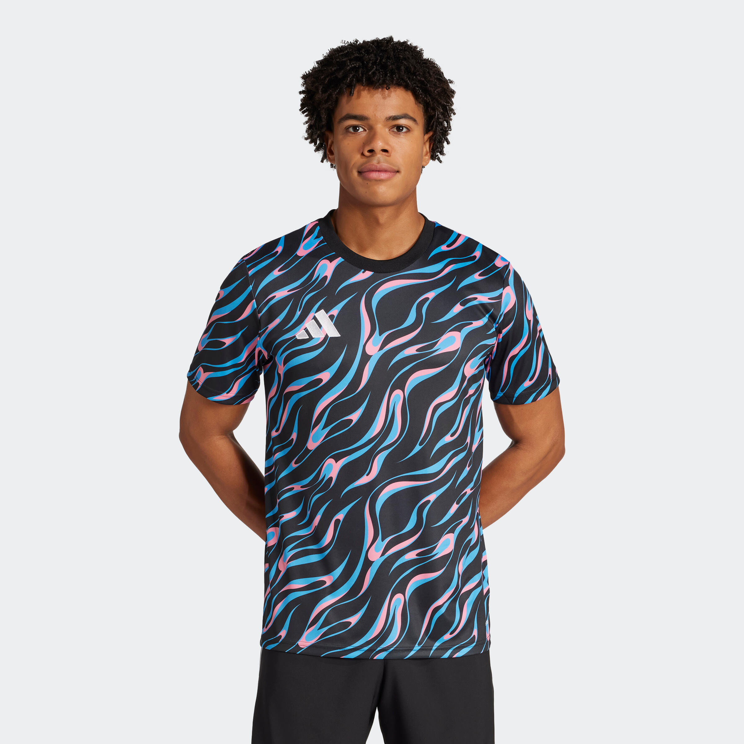 Camisola de Treino Futebol Adulto Azul/Rosa 3/7