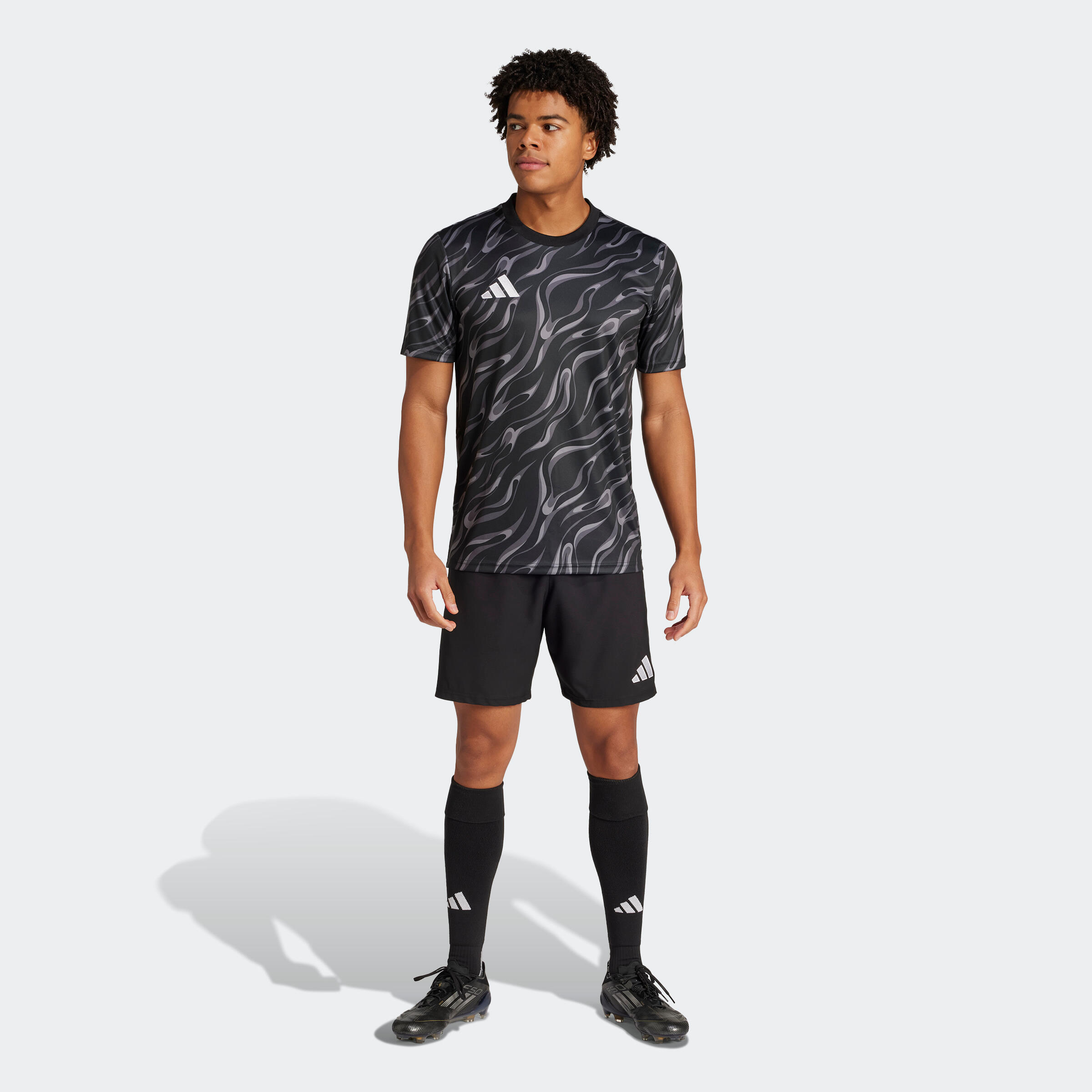 Voetbal trainingsshirt 25 zwart/grijs 8/8
