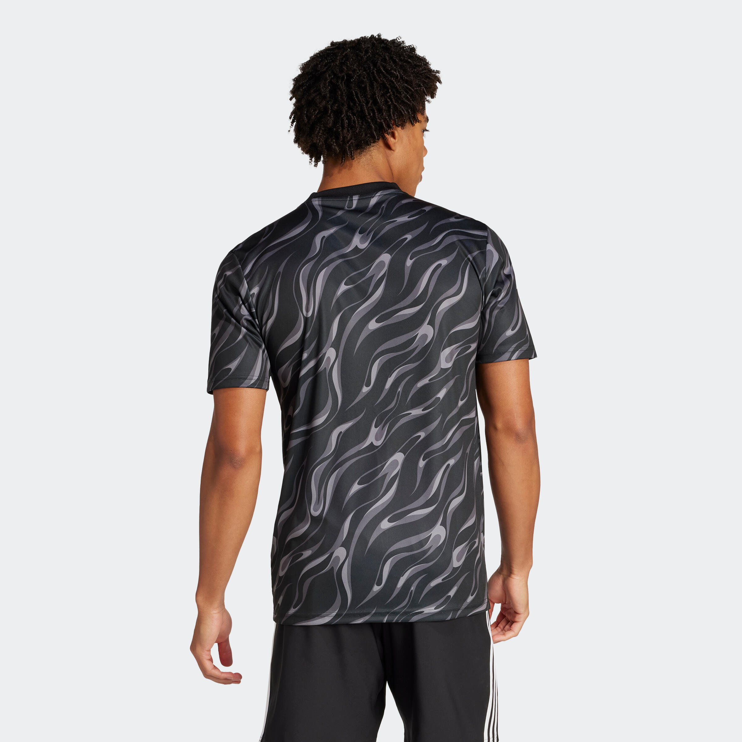 Voetbal trainingsshirt 25 zwart/grijs 4/8
