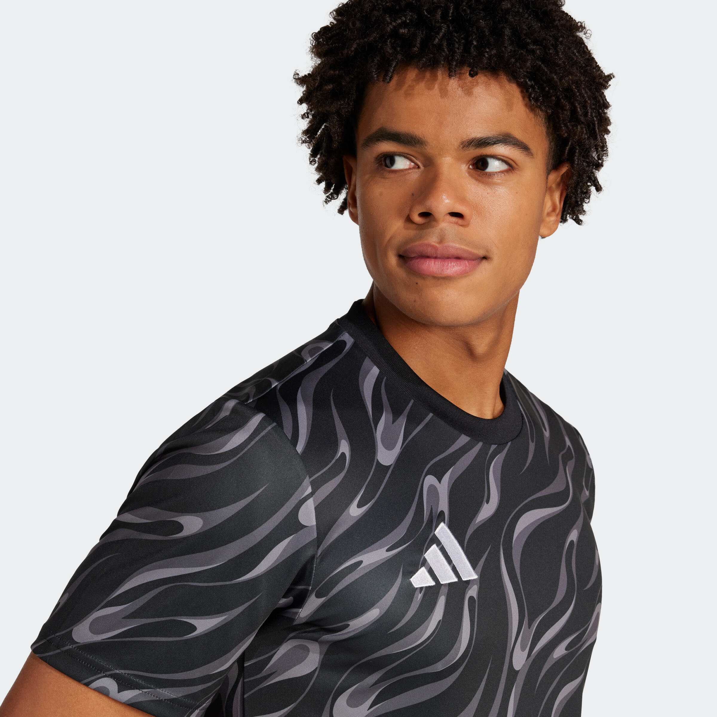 Voetbal trainingsshirt 25 zwart/grijs 6/8