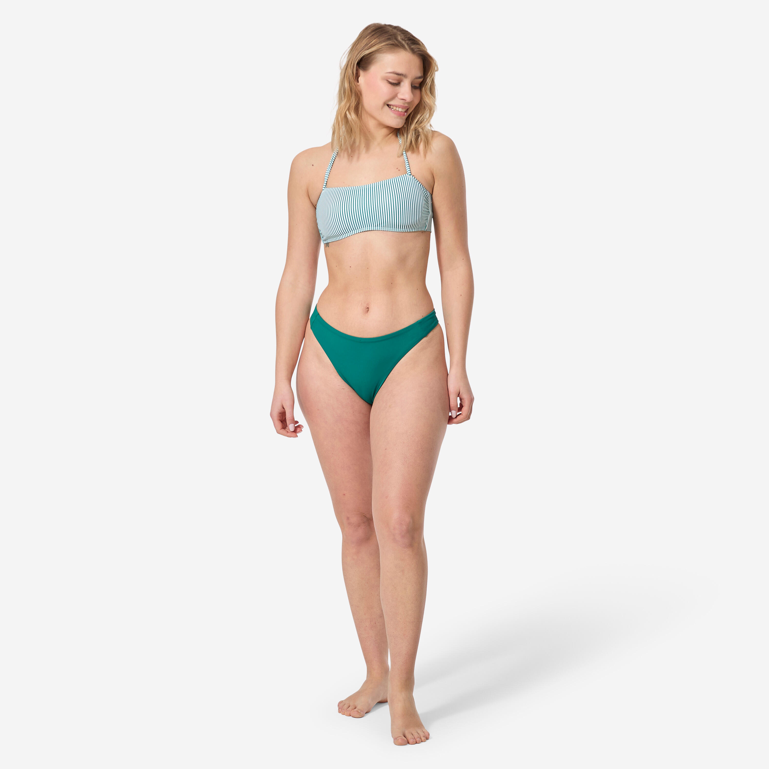Costume slip string donna NAÏS verde 2/6