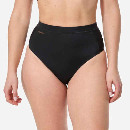
      Women's high-waisted briefs swimsuit bottoms - Rosa black
  