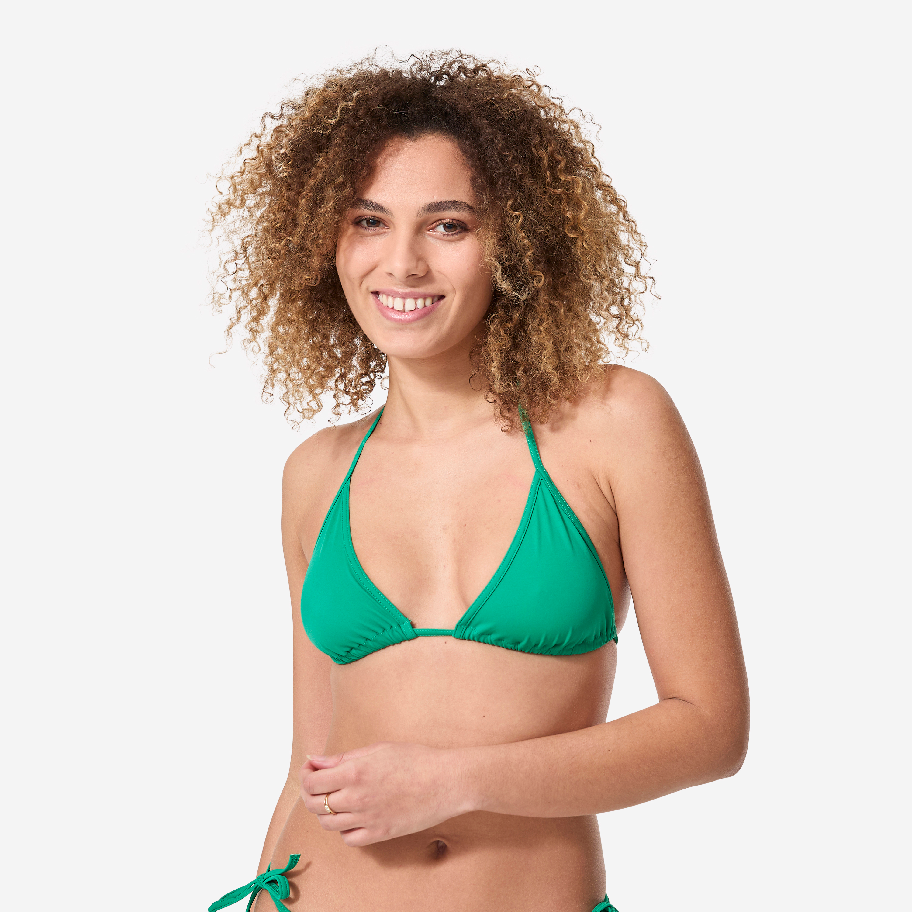 Haut de maillot de bain femme triangle coulissant mae vert - Natation - OLAIAN- Clubs - Entreprises - Collectivités - Associations