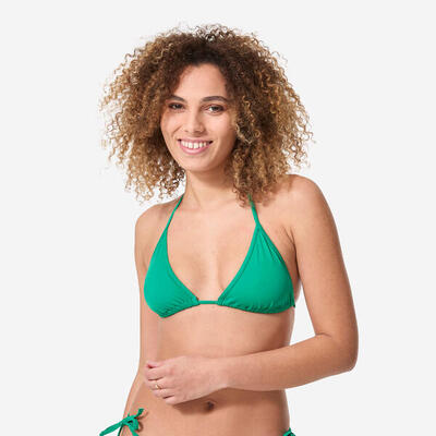 Bikini-Oberteil Damen Triangel verschiebbar Mae grün