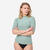 Tee shirt anti uv surf top 100 manches courtes femme kaki clair