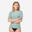 Tricou anti-UV surf 100 Kaki Damă 