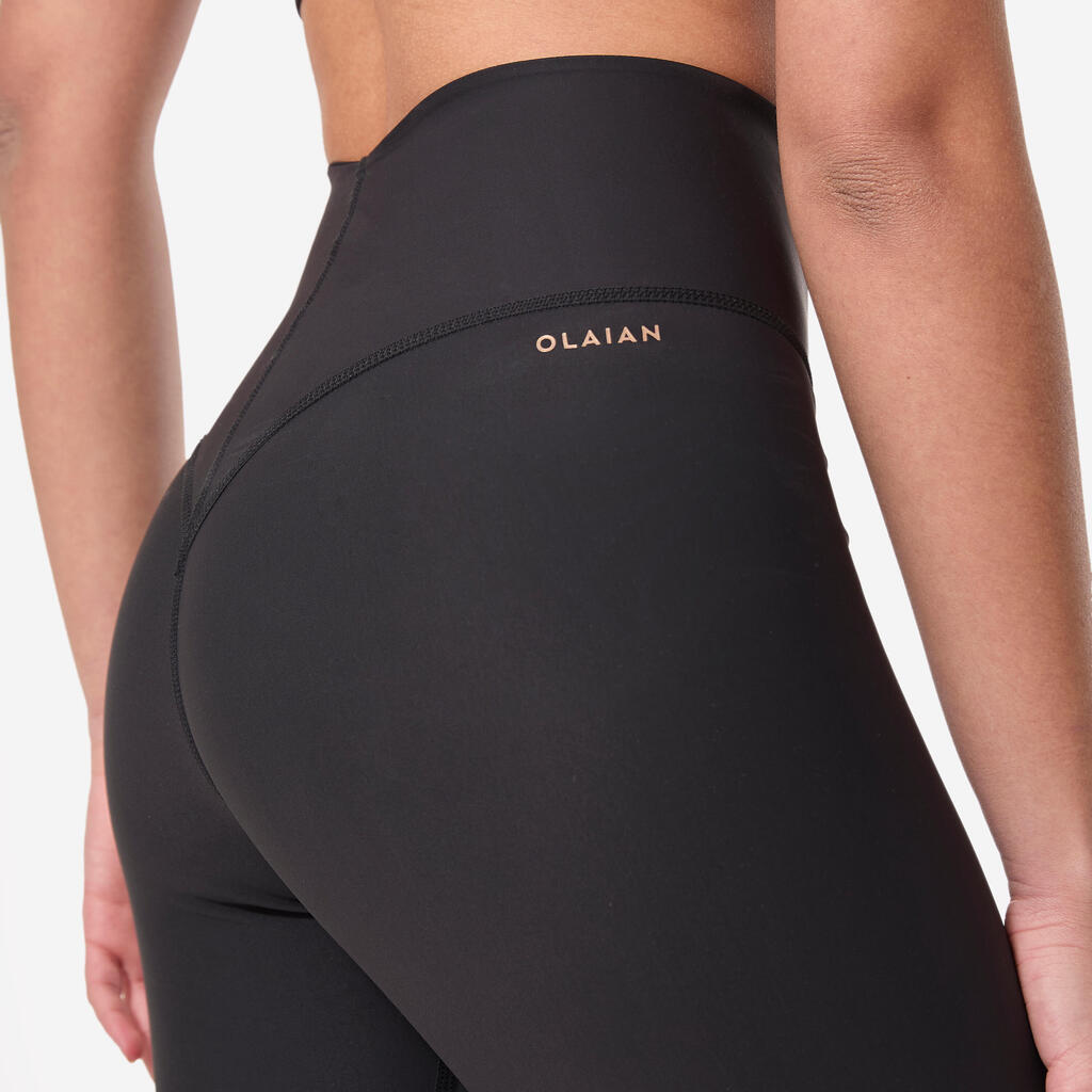 SURF LEGGINGS ANTI-UV RACHEL BLACK - SECOND SKIN AND SHAPING HIGH WAIST