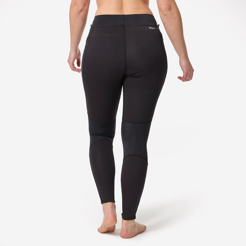 LEGGINGS ANTI UV SURF 900 MULHER PRETO com aplicações em NEOPRENE